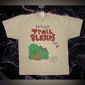 NEW NBA LAB Portland Trailblazers After School Special T Shirt Sz 2XL 2021 Beige